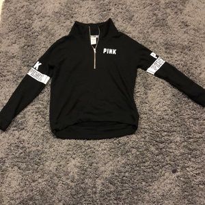 Victoria’s Secret PINK Black Quarter Zip Sweater